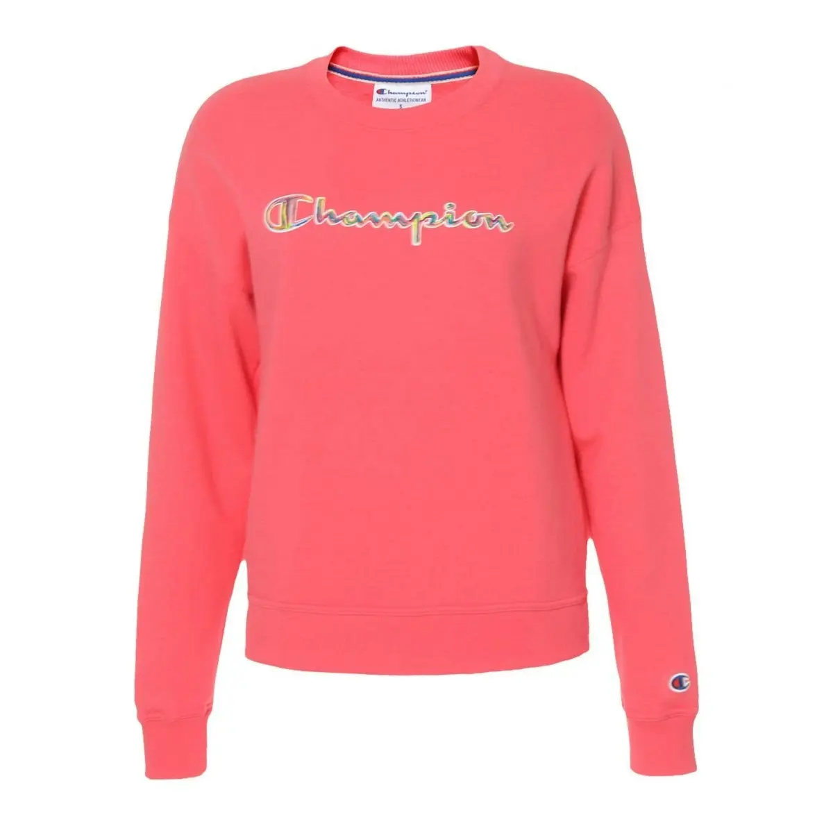 Womens Champion Powerbend Pinky Peach Relaxed Crew Neck Jumper