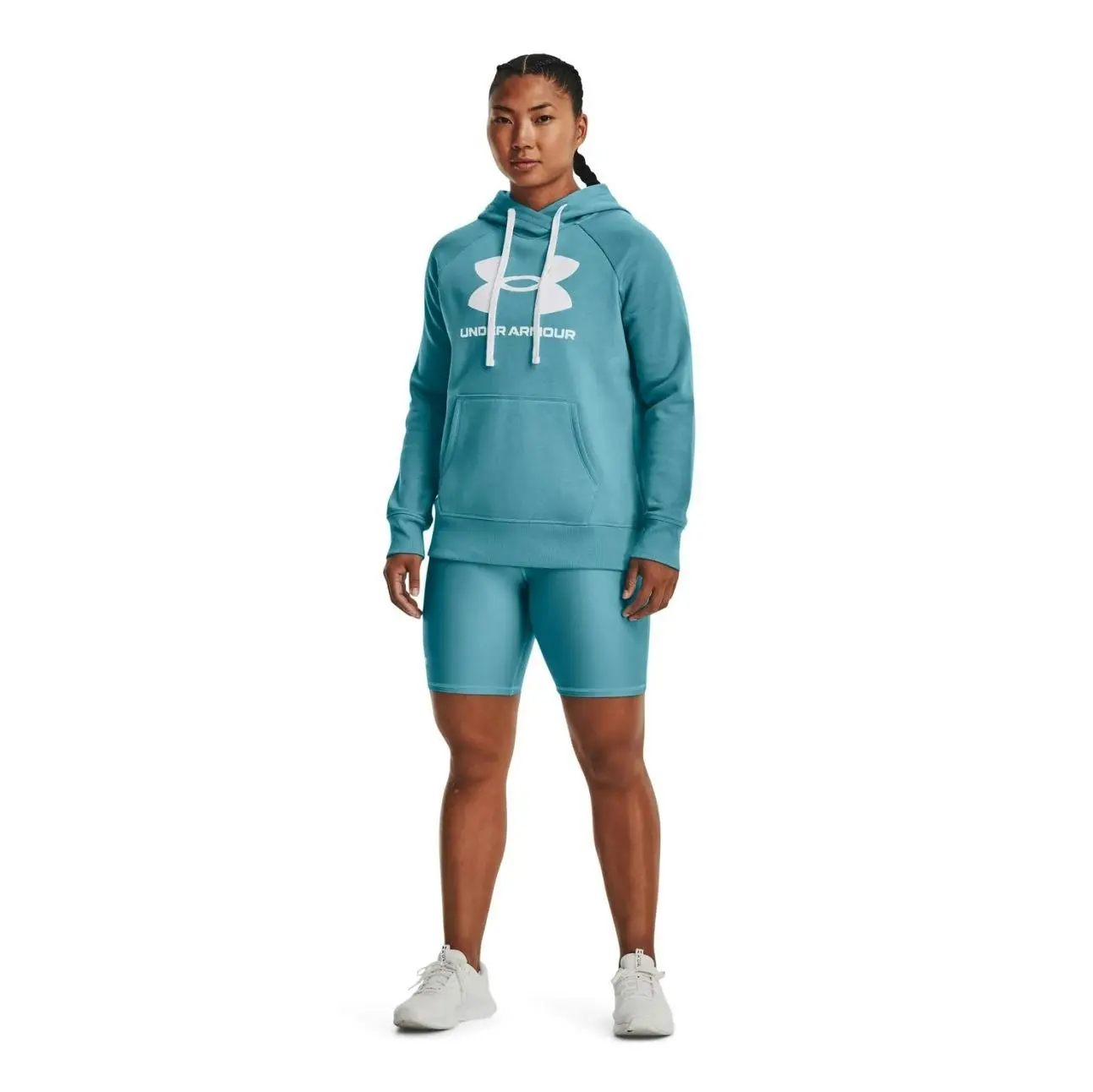 Womens Under Armour Rival Fleece Logo Glacier Blue Hoodie