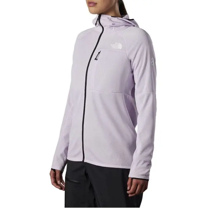 Womens The North Face Summit Futurefleece Lavender Full Zip Logo Hoodie