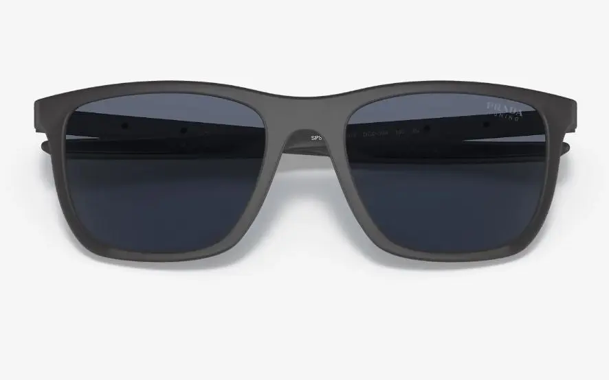 Mens Prada Linea Rossa Sunglasses Ps 10Ws Black Rubber/Blue Sunnies