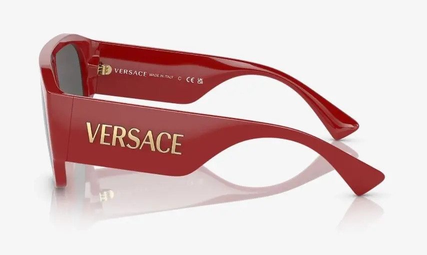 Womens Versace Sunglasses Ve4439 Red/ Dark Grey Sunnies