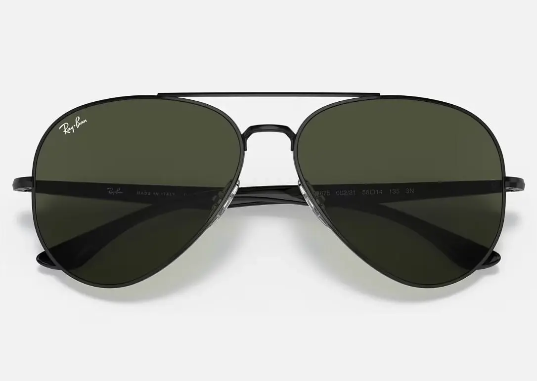 Mens Ray Ban Sunglasses Rb3675 Polished Black/ Green Sunnies