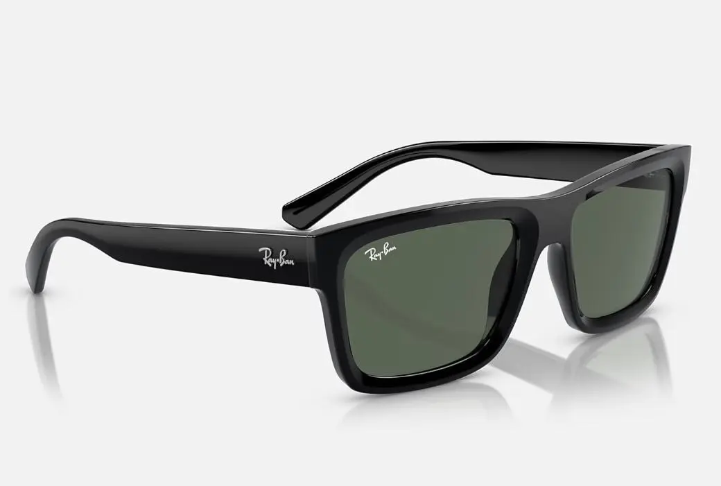 Unisex Ray Ban Sunglasses Rb4396 Warren Bio-Based Black/ Dark Green Sunnies - L