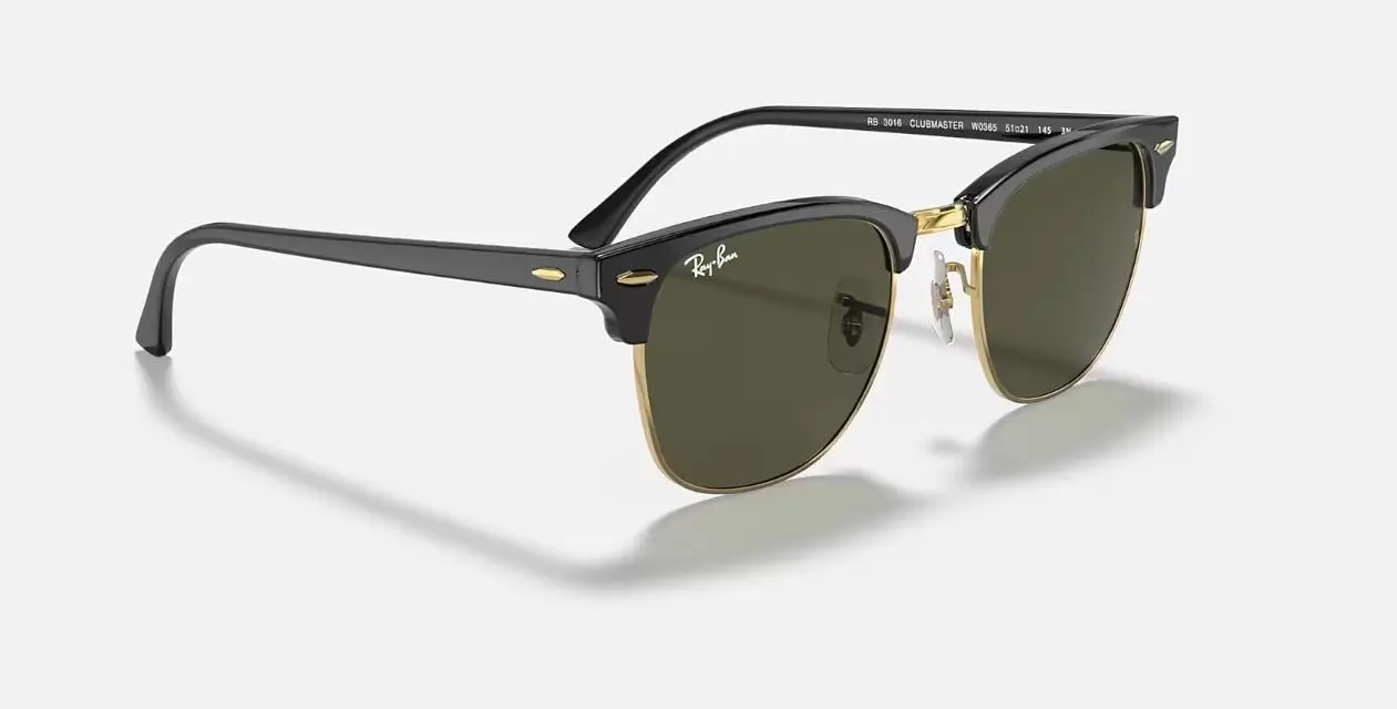 Mens Ray Ban Sunglasses Rb3016 Clubmaster Classic Black/ Green Sunnies - M