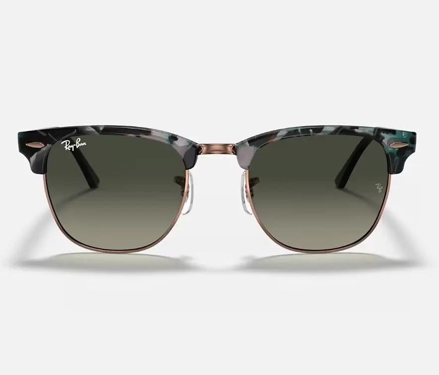 Mens Ray Ban Sunglasses Rb3016 Clubmaster Fleck Grey Green/ Grey Sunnies - L