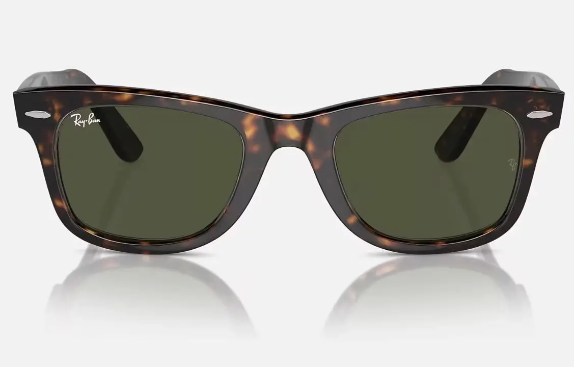 Unisex Ray Ban Sunglasses Rb2140 Original Wayfarer Classic Tortoise/Green - L