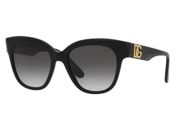 Womens Dolce & Gabbana Sunglasses Dg4407 Black/ Grey Gradient Sunnies