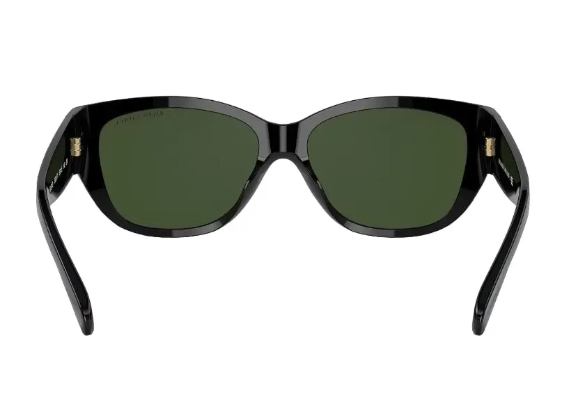 Womens Ralph Lauren Sunglasses Pl8193 Shiny Black Green Sunnies