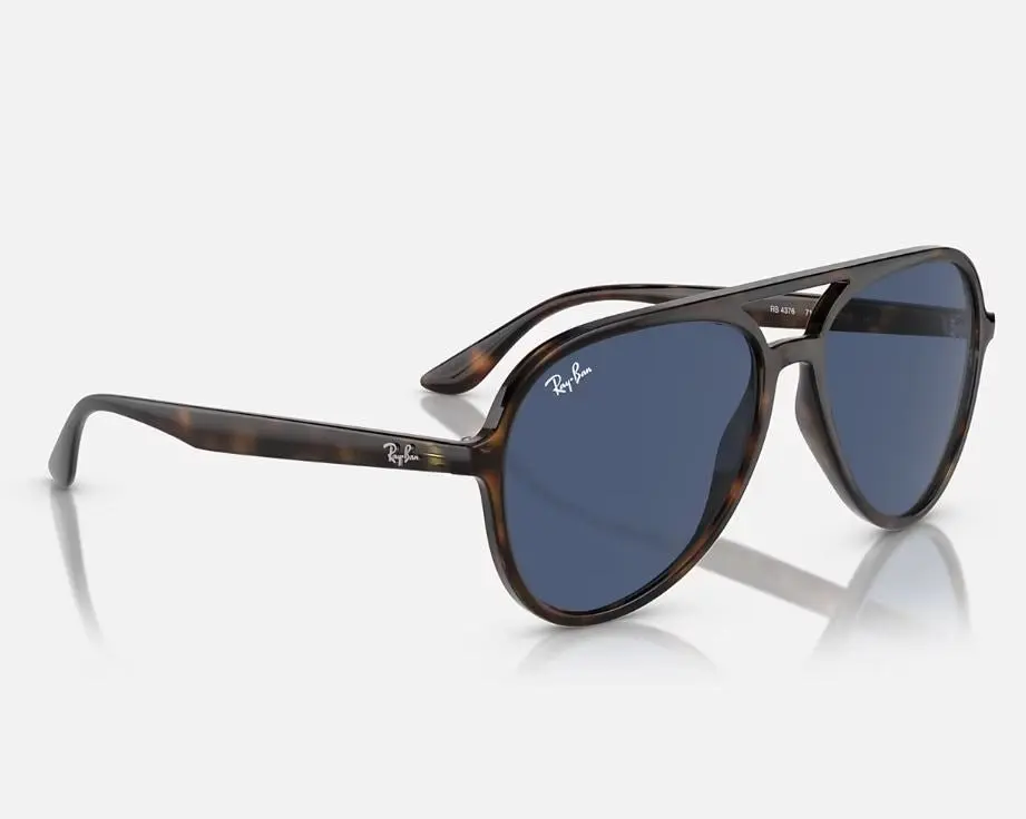 Unisex Ray Ban Sunglasses Rb4376 Havana/ Dark Blue Sunnies