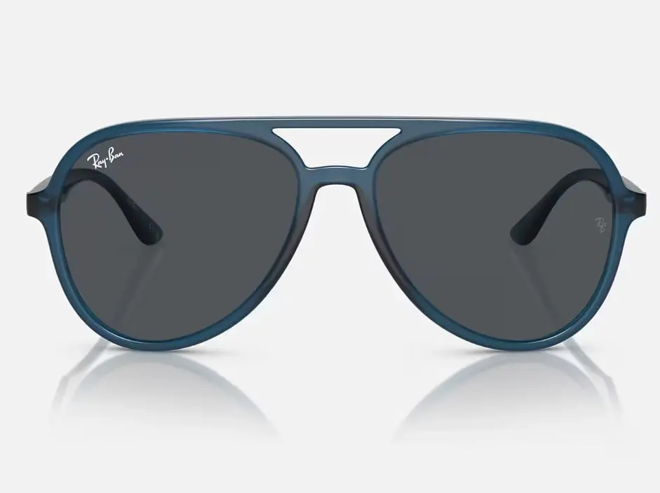 Unisex Ray Ban Sunglasses Rb4376 Matte Opal Dark Blue Sunnies