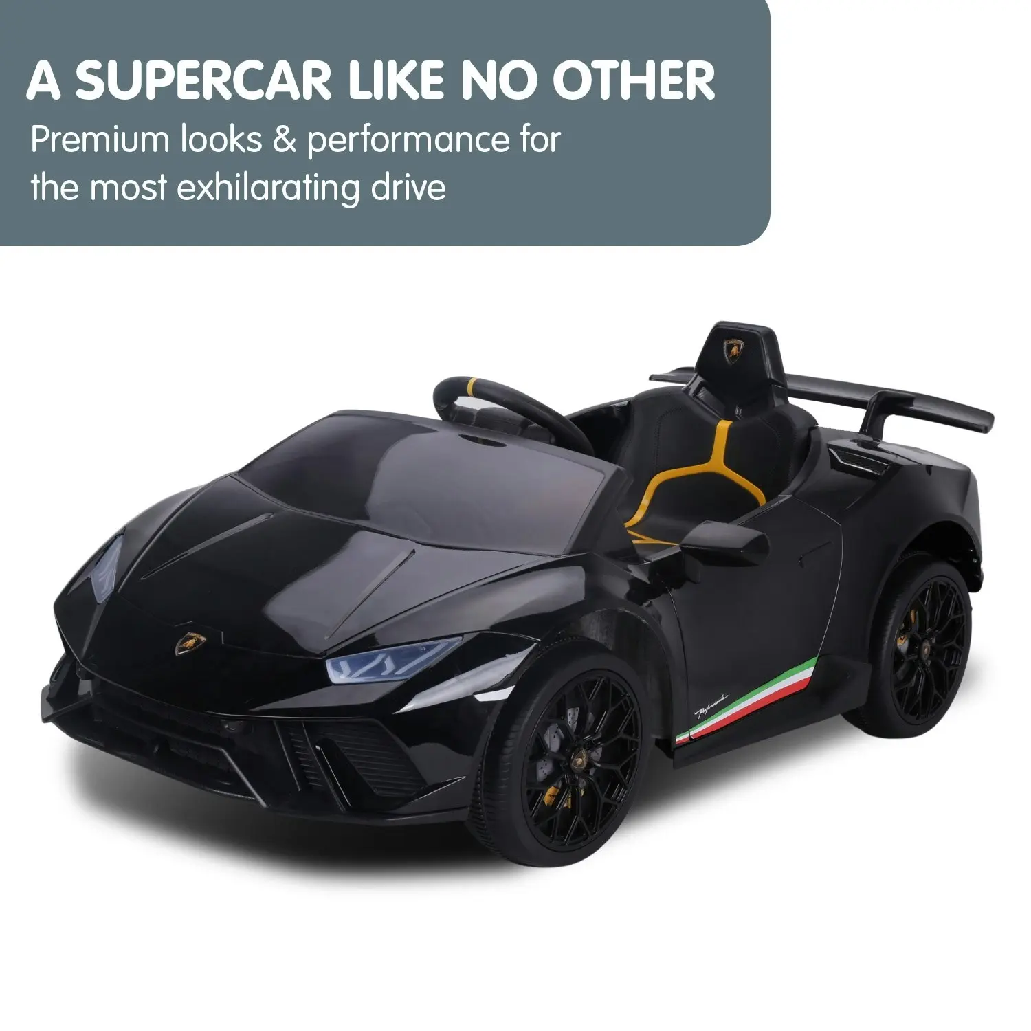 Lamborghini Performante Kids Electric Ride On Car  Black