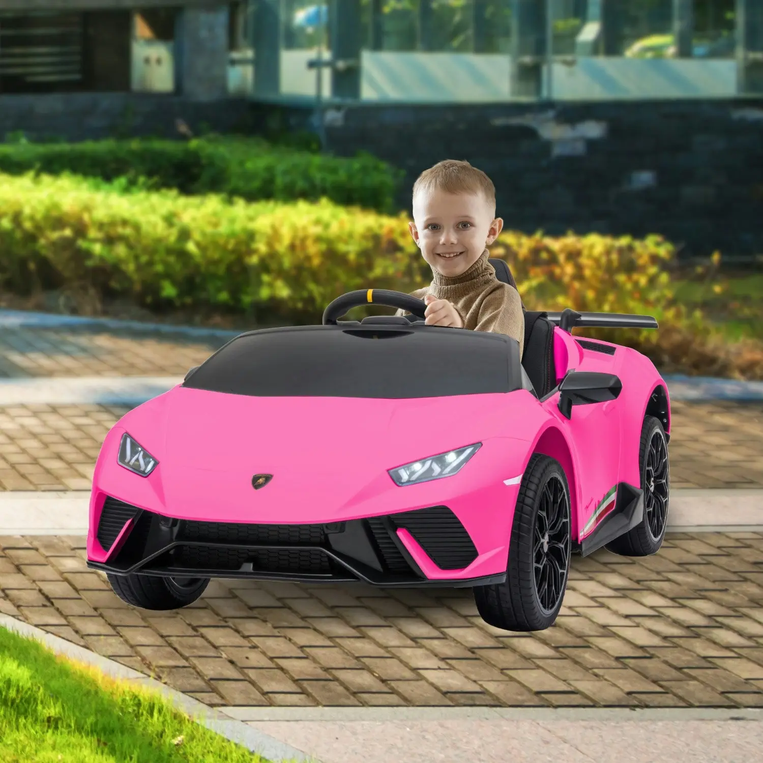 Lamborghini Performante Kids Electric Ride On Car Remote Control Pink