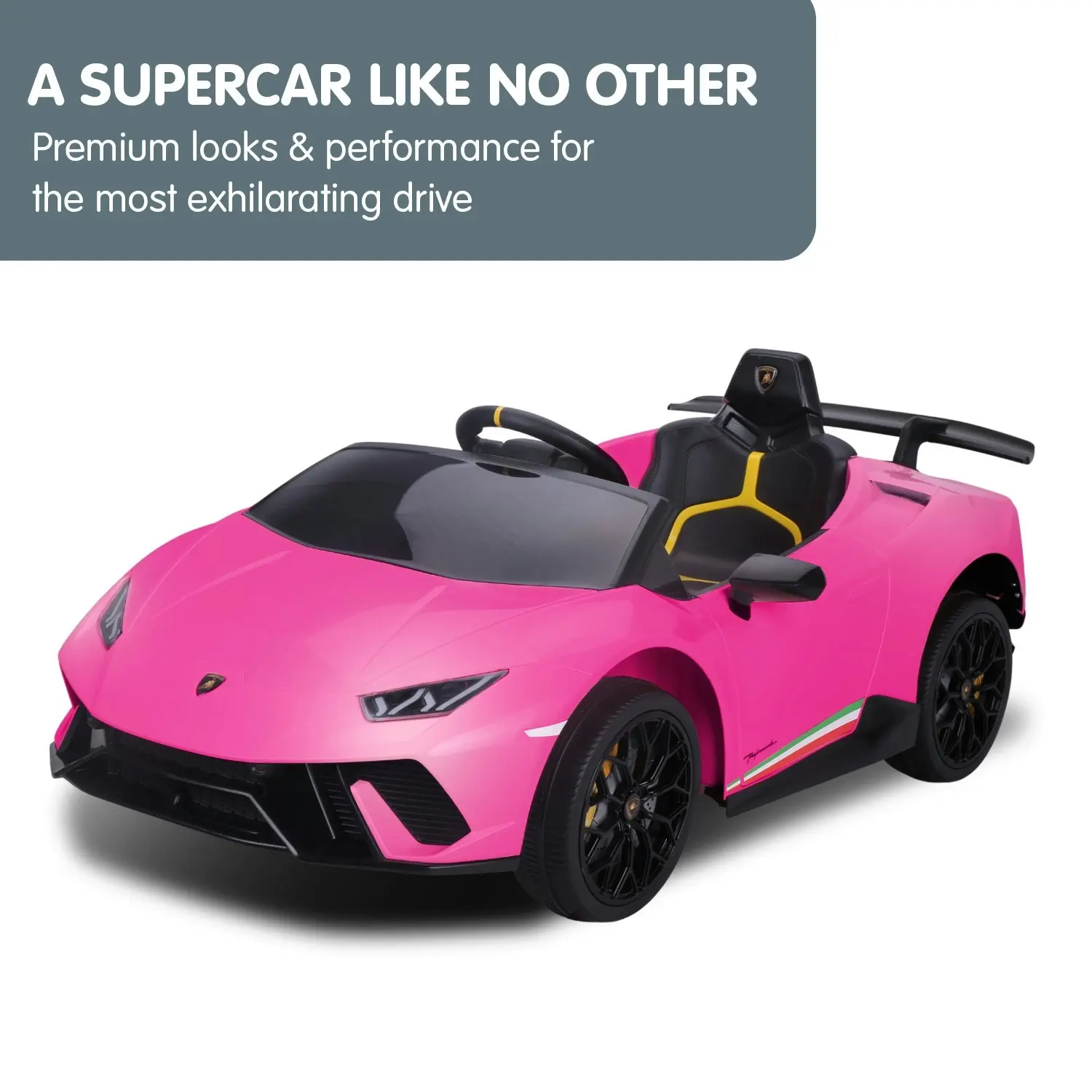 Lamborghini Performante Kids Electric Ride On Car Remote Control Pink