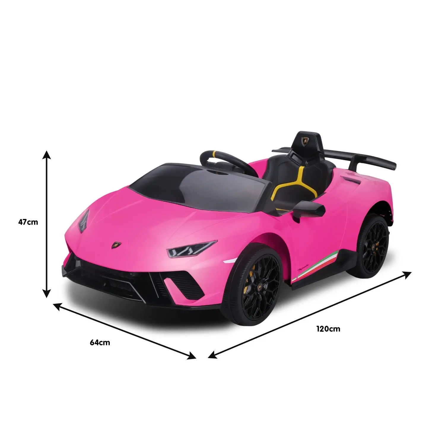 Lamborghini Performante Kids Electric Ride On Car Remote Control Pink