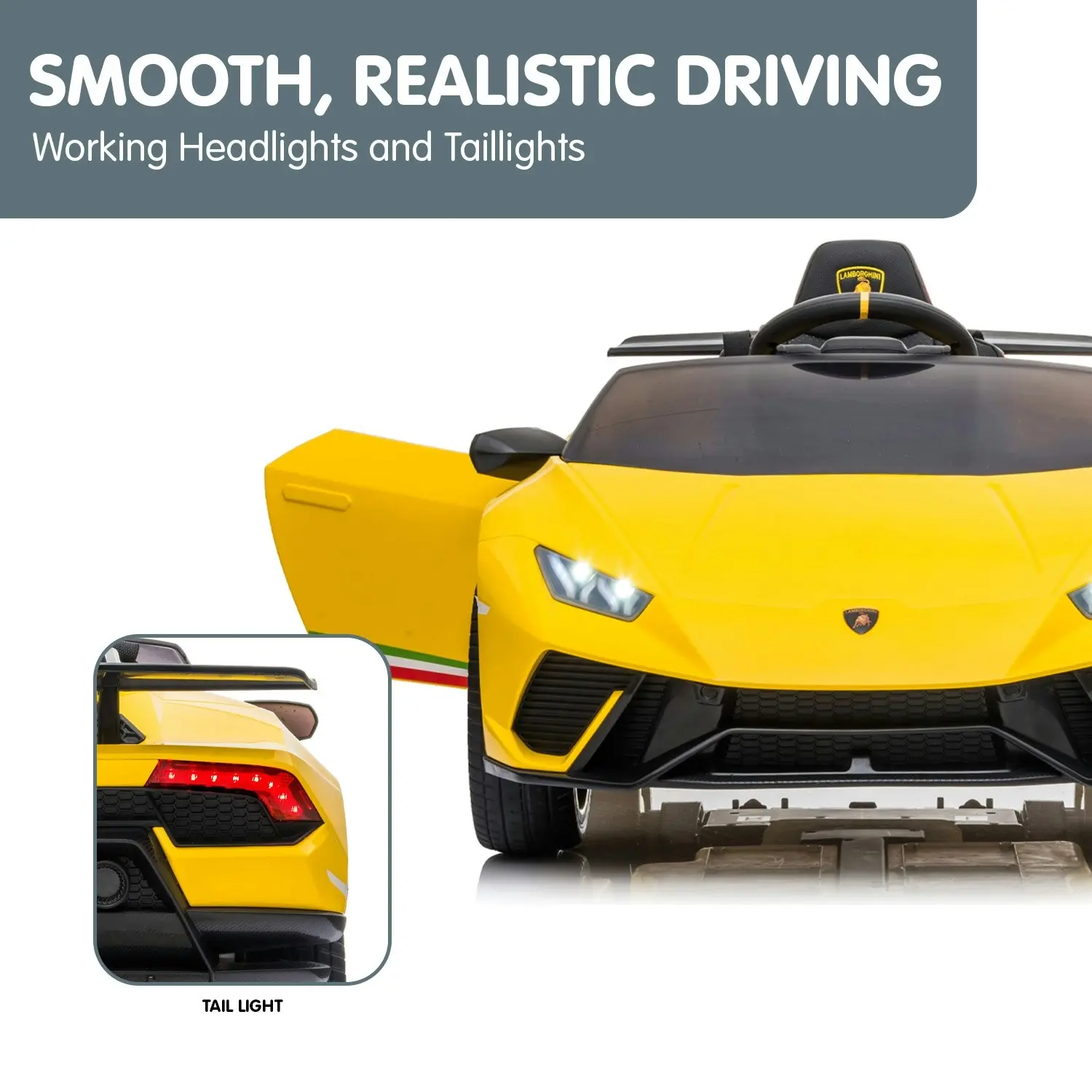 Lamborghini Performante Kids Electric Ride On Car - Yellow