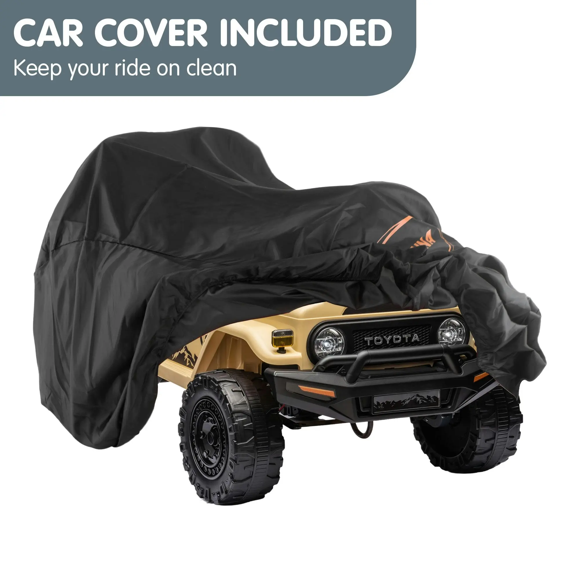 Authorised Toyota FJ Cruiser Kids Electric Ride On Car - Khaki