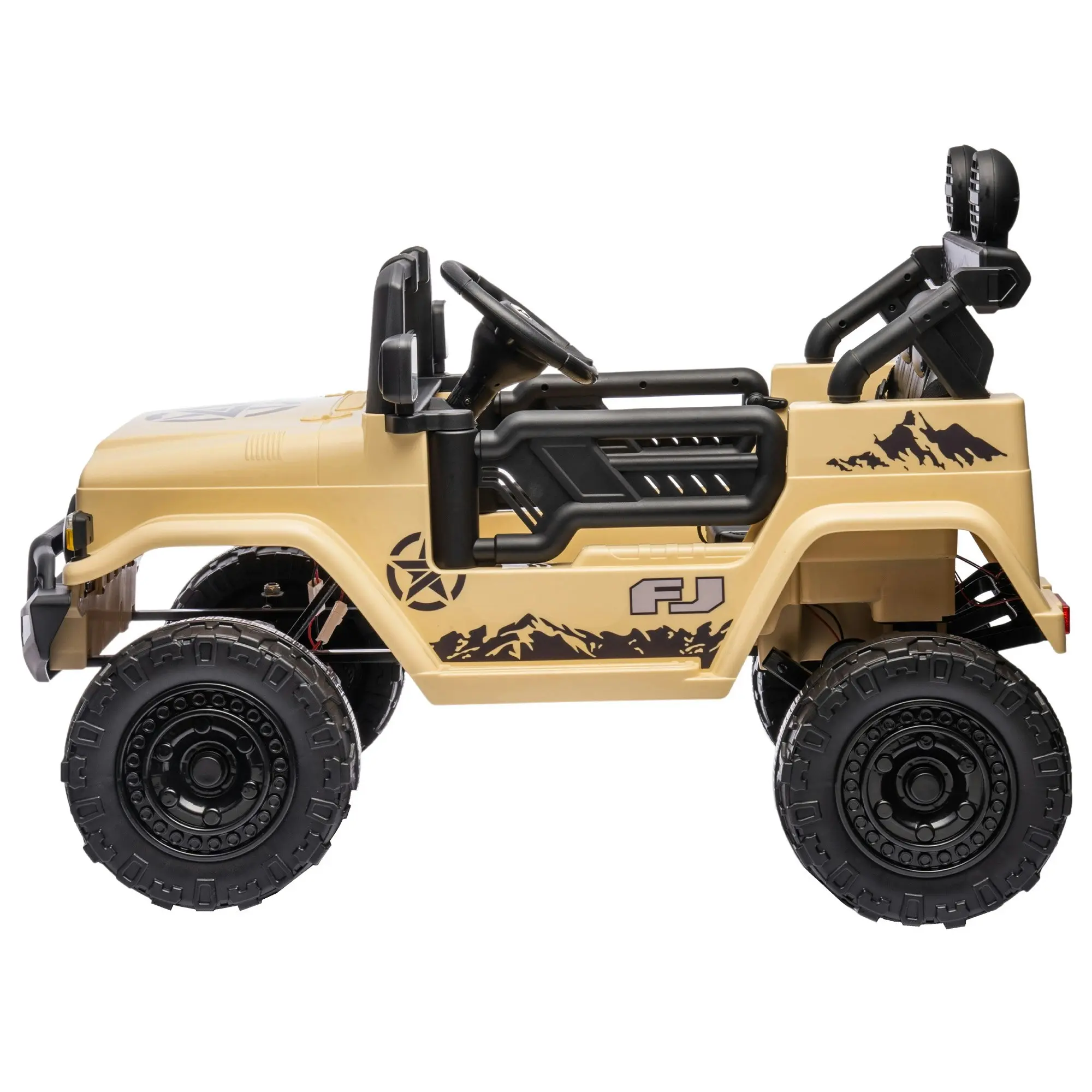 Authorised Toyota FJ Cruiser Kids Electric Ride On Car - Khaki