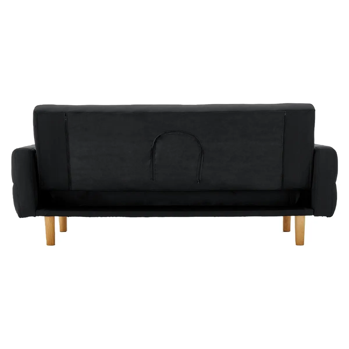 Sarantino 3-Seater Fabric Sofa Bed Futon - Black