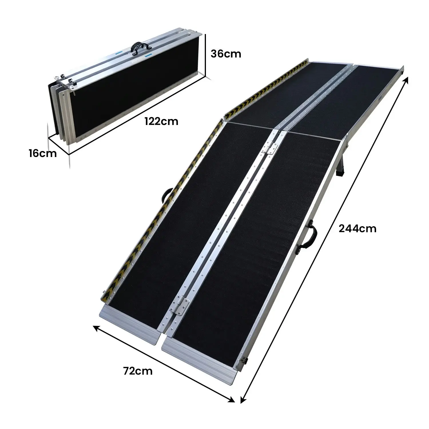 Kartrite Aluminium Wheelchair Ramp with Leg Support - 8ft