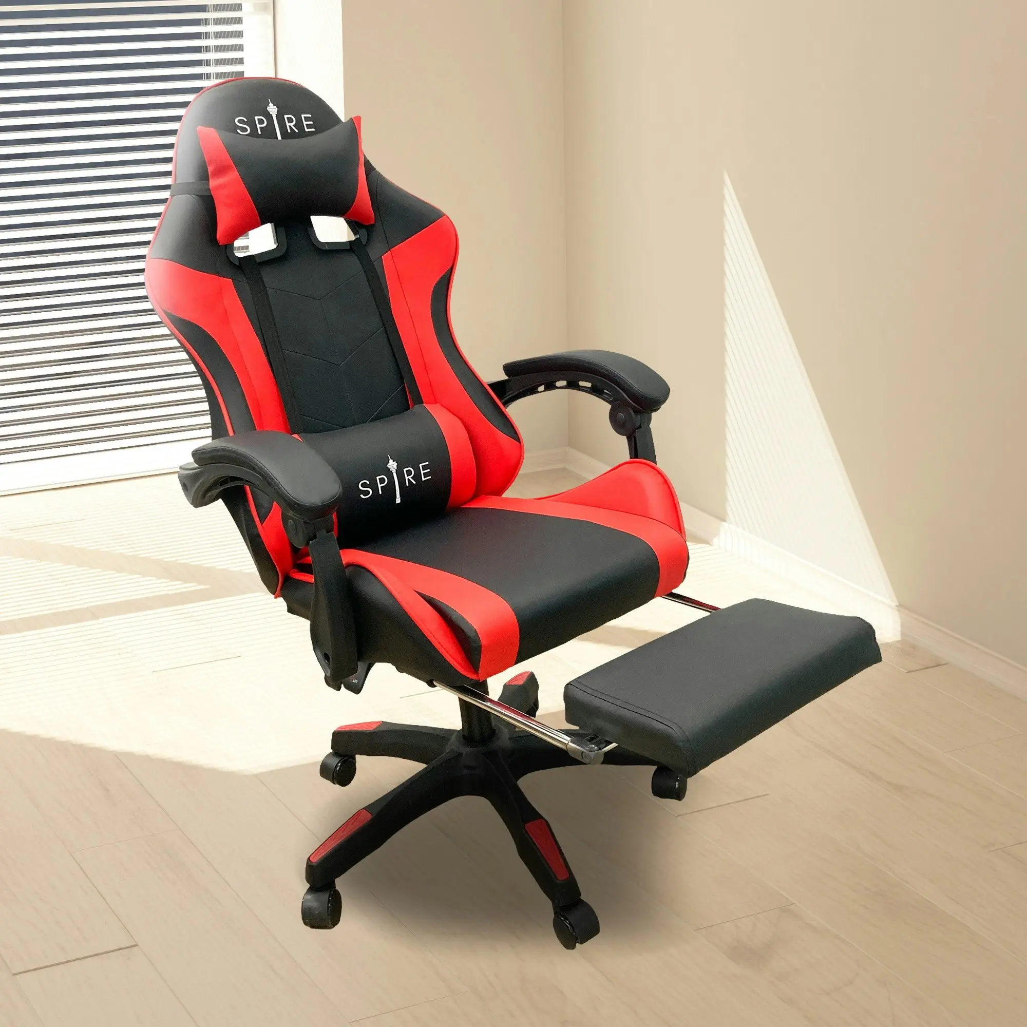 Spire Zinc Adjustable Gaming/Office Chair - Red and Black