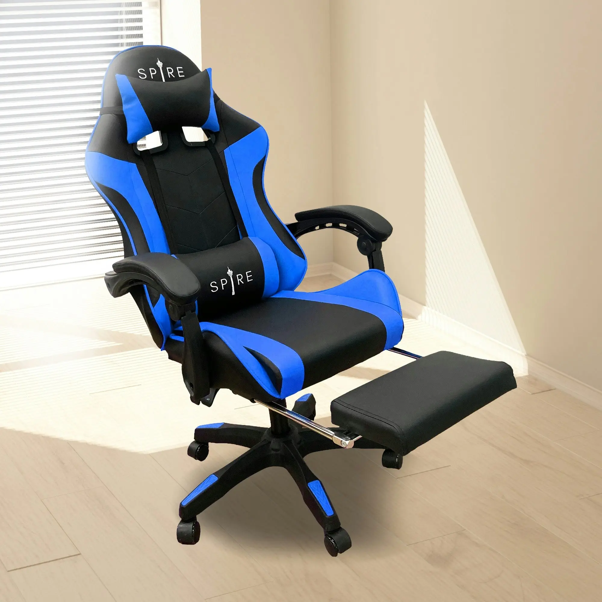 Spire Zinc Adjustable Gaming/Office Chair - Blue and Black