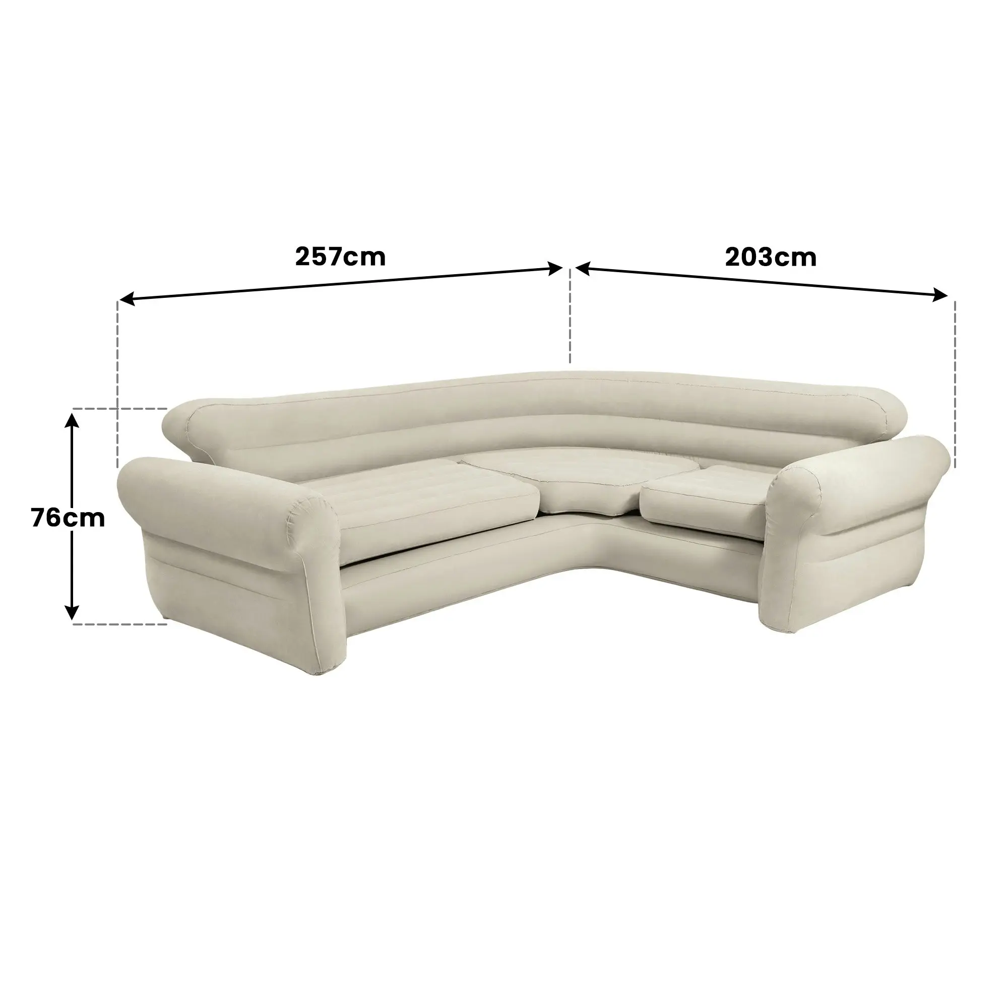 Intex Corner Sofa Inflatable Couch - L-Shaped Corner Sofa