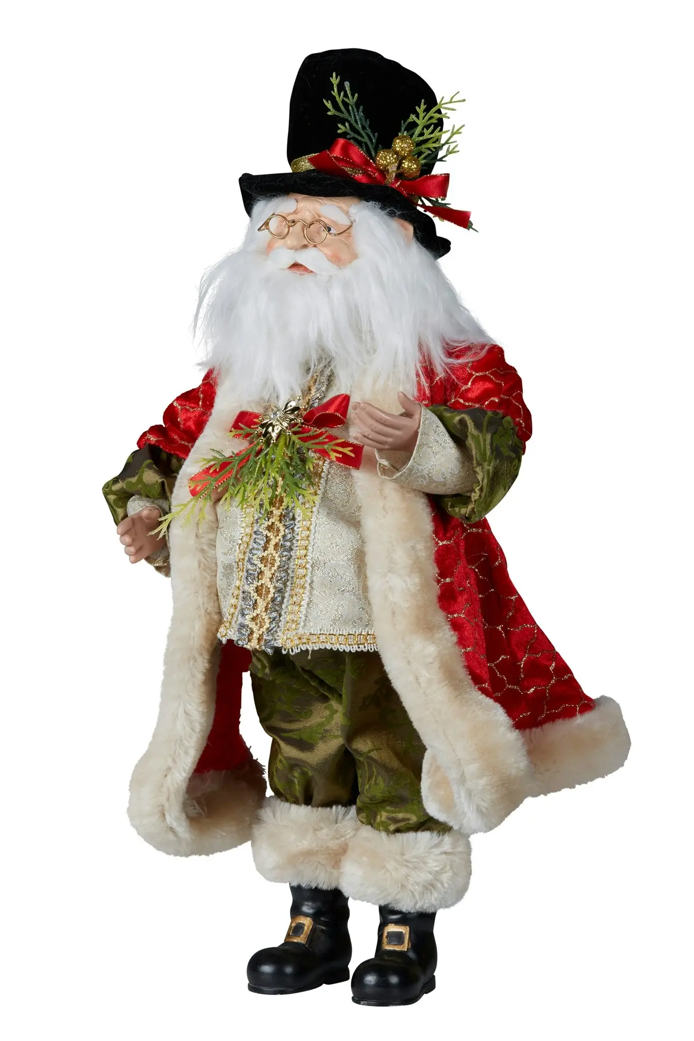 Top Hat Santa Claus 46cm Figurine Statuette