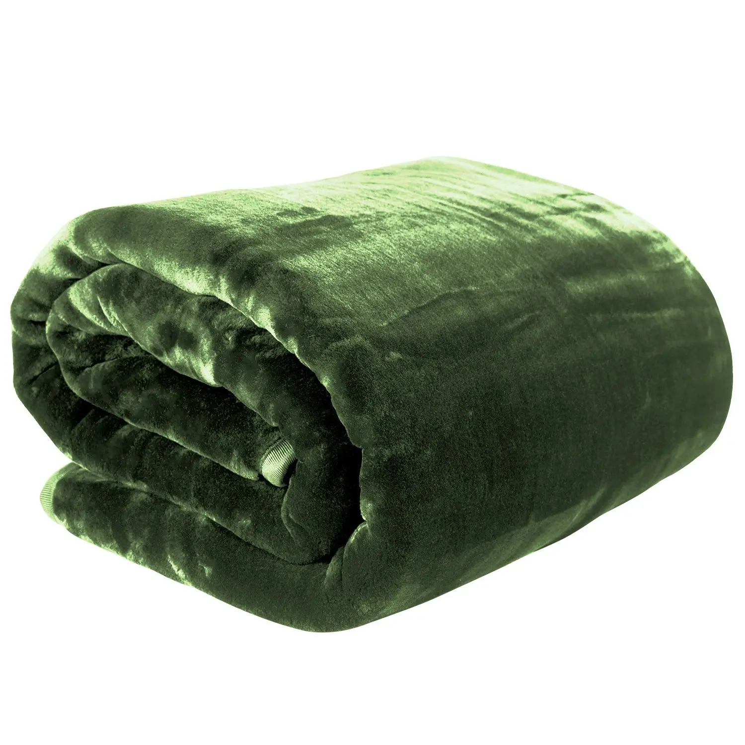 Laura Hill 600GSM Faux Mink Blanket Double-Sided Queen Size Soft Plush Bed Throw Rug 220 X 240cm - Green