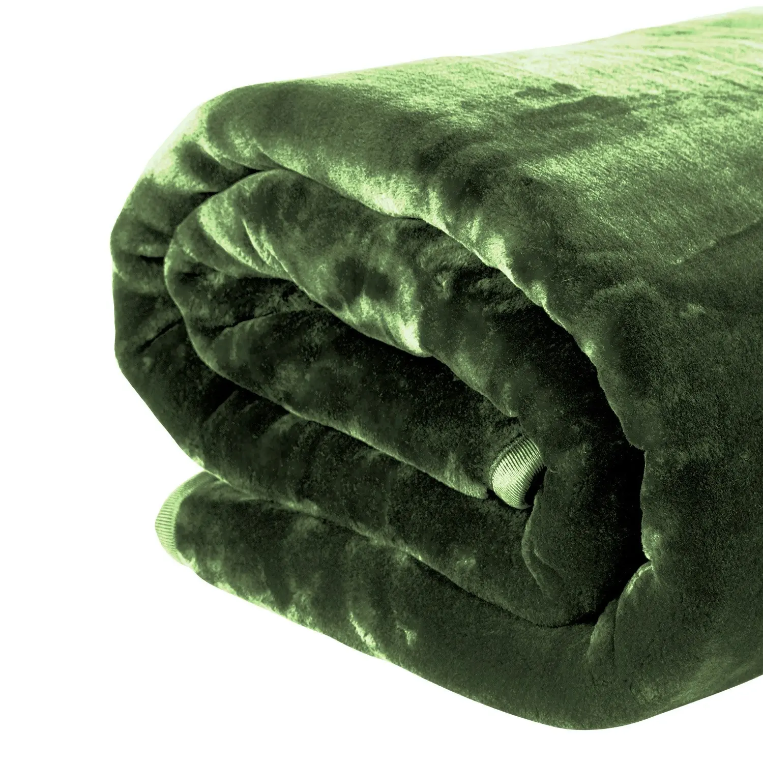 Laura Hill 600GSM Faux Mink Blanket Double-Sided Queen Size Soft Plush Bed Throw Rug 220 X 240cm - Green