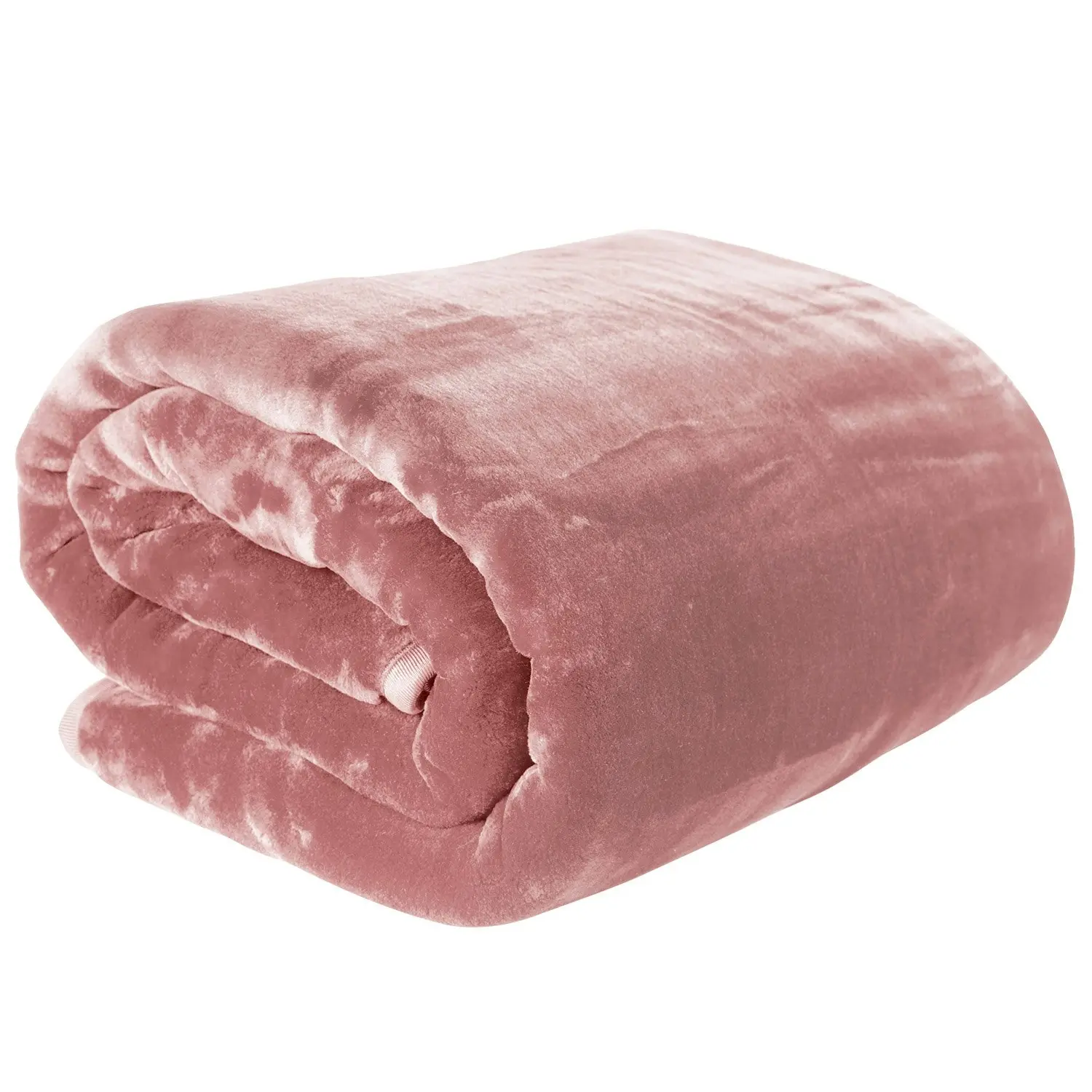 Laura Hill 800GSM Heavy Double-Sided Queen Faux Mink Blanket - Pink