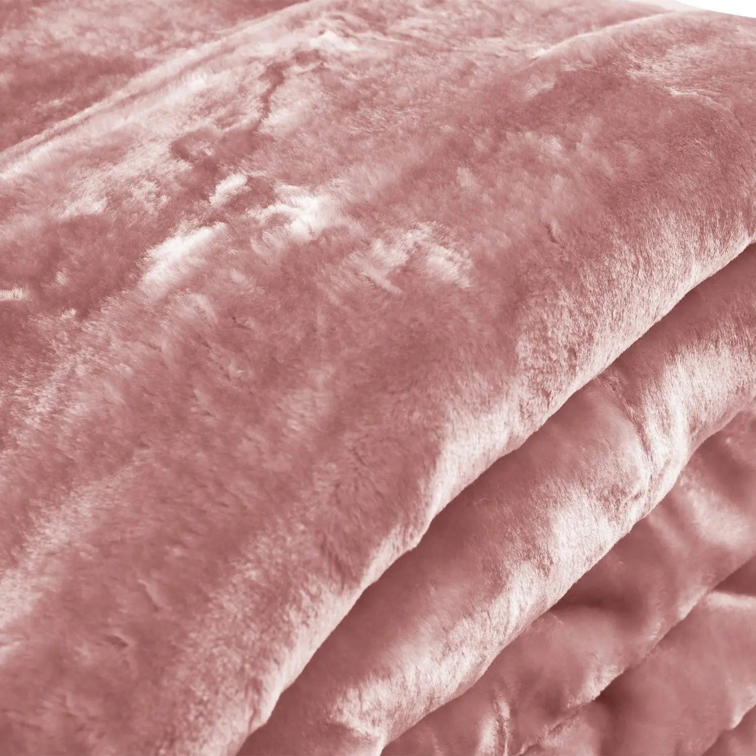 Laura Hill 800GSM Heavy Double-Sided Queen Faux Mink Blanket - Pink