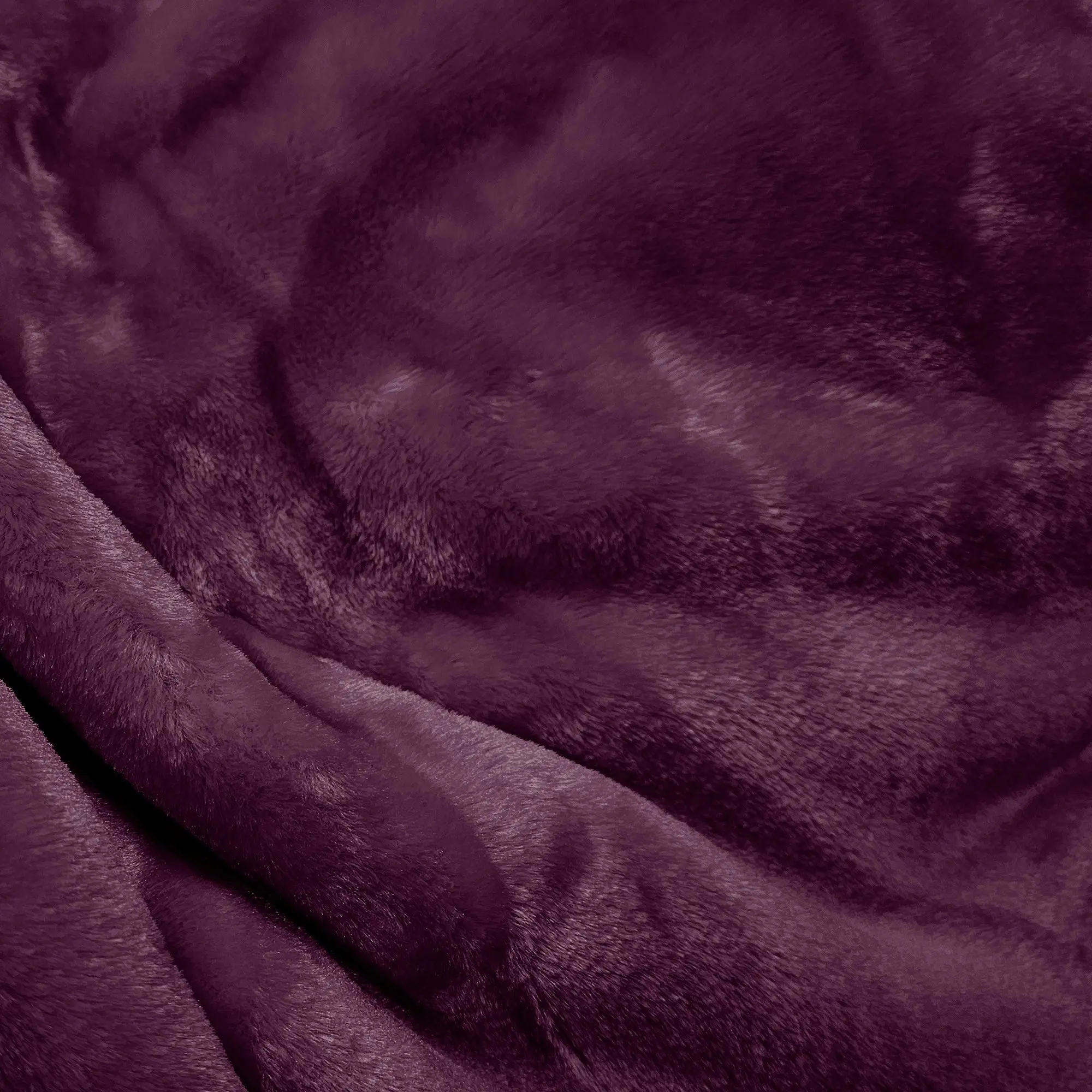 Laura Hill XL Double-Sided Oversized Faux Mink Blanket 305x305cm Purple