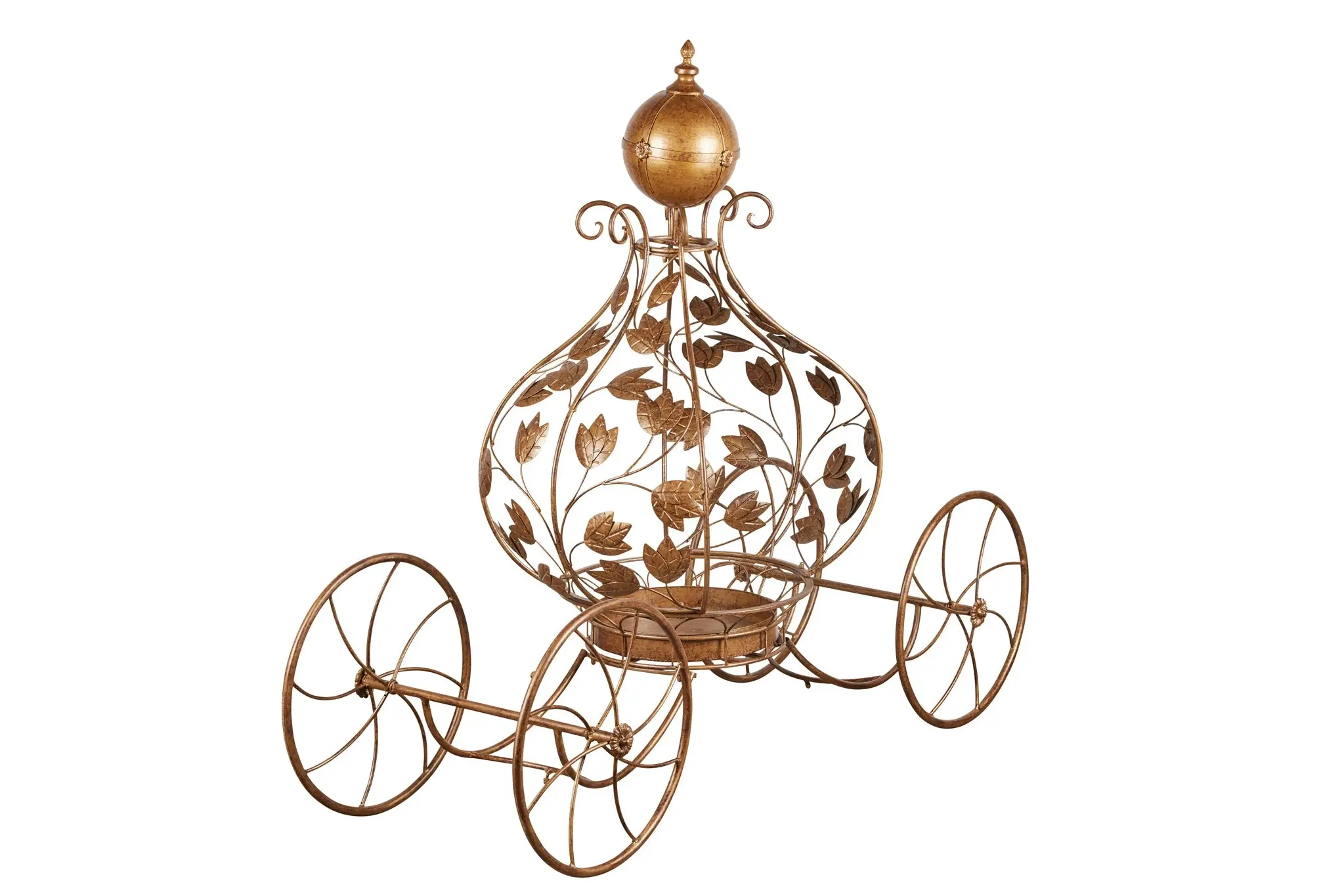 Carriage Display - Antique Gold Metal 153cm