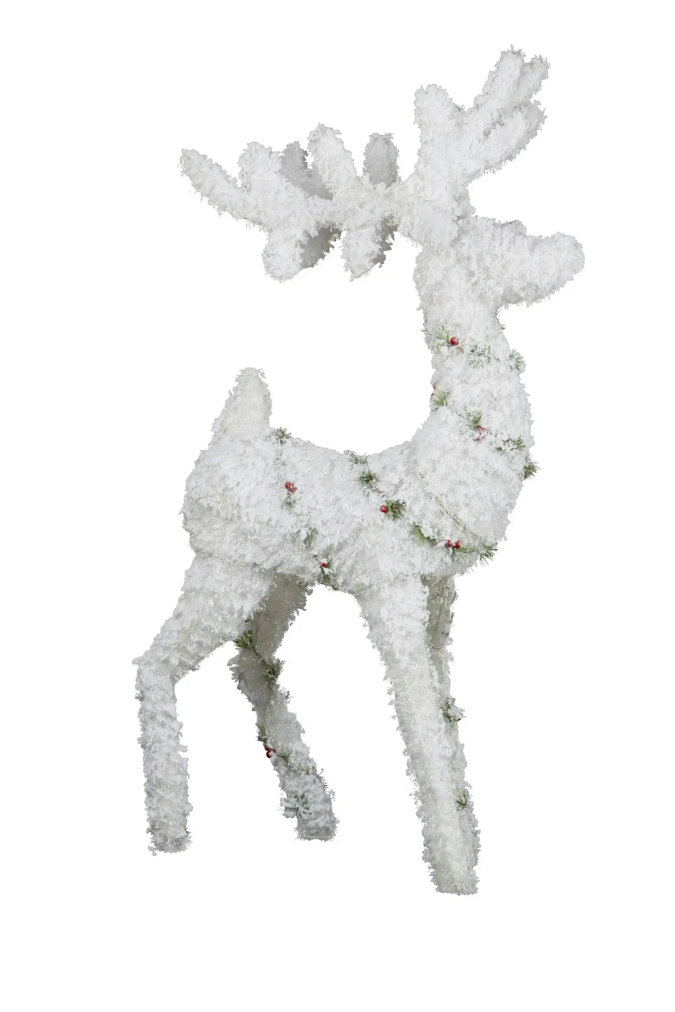 120cm Snowy Christmas Reindeer with Lights