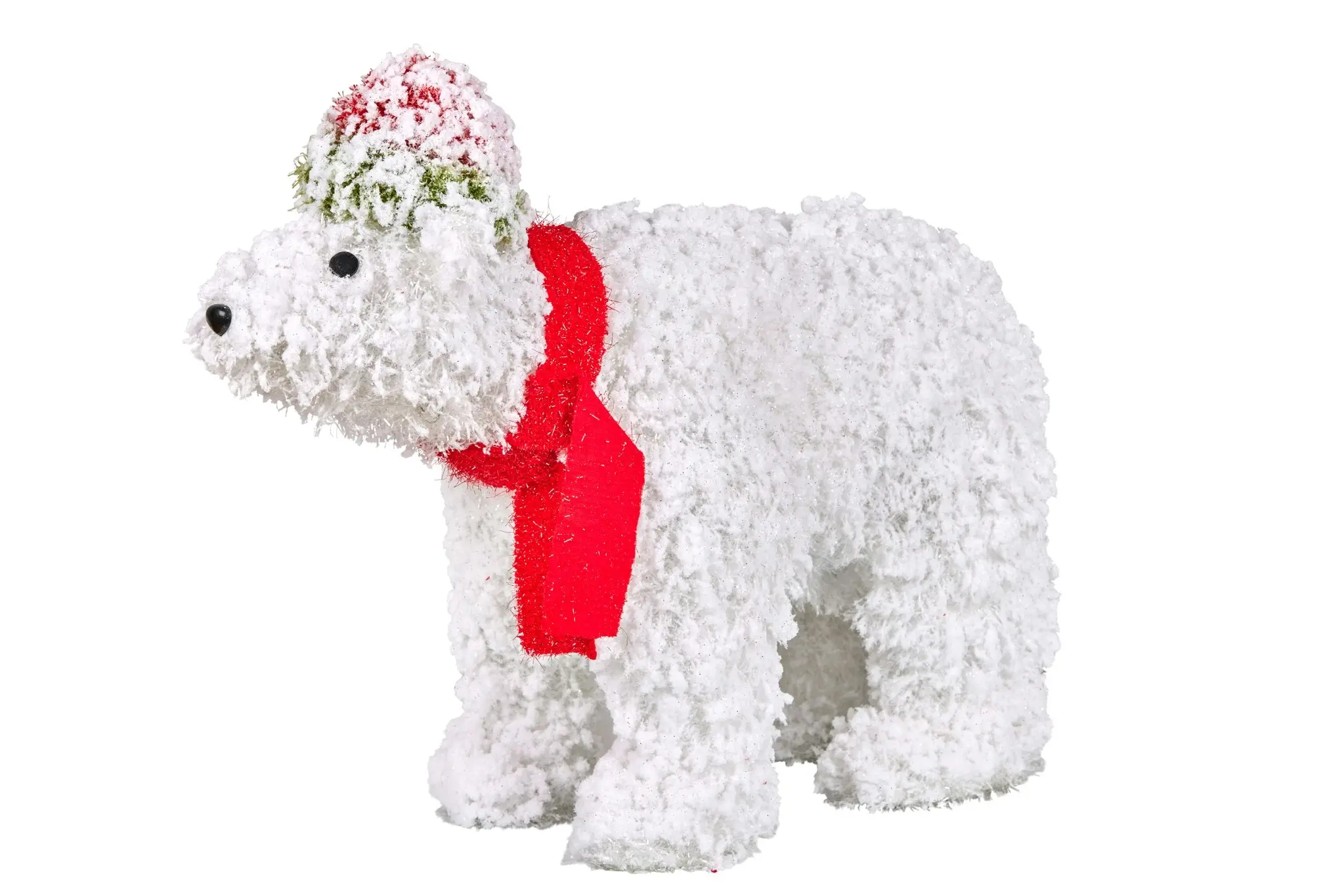 Christmas Polar Bear with Lights & Snowy Finish - 43cm