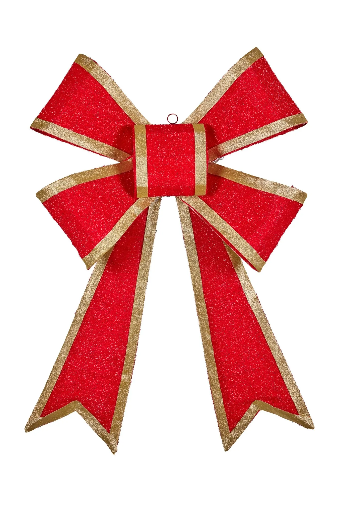 Christmas Bow Display with Lights- Red Indoor/Outdoor 110cm