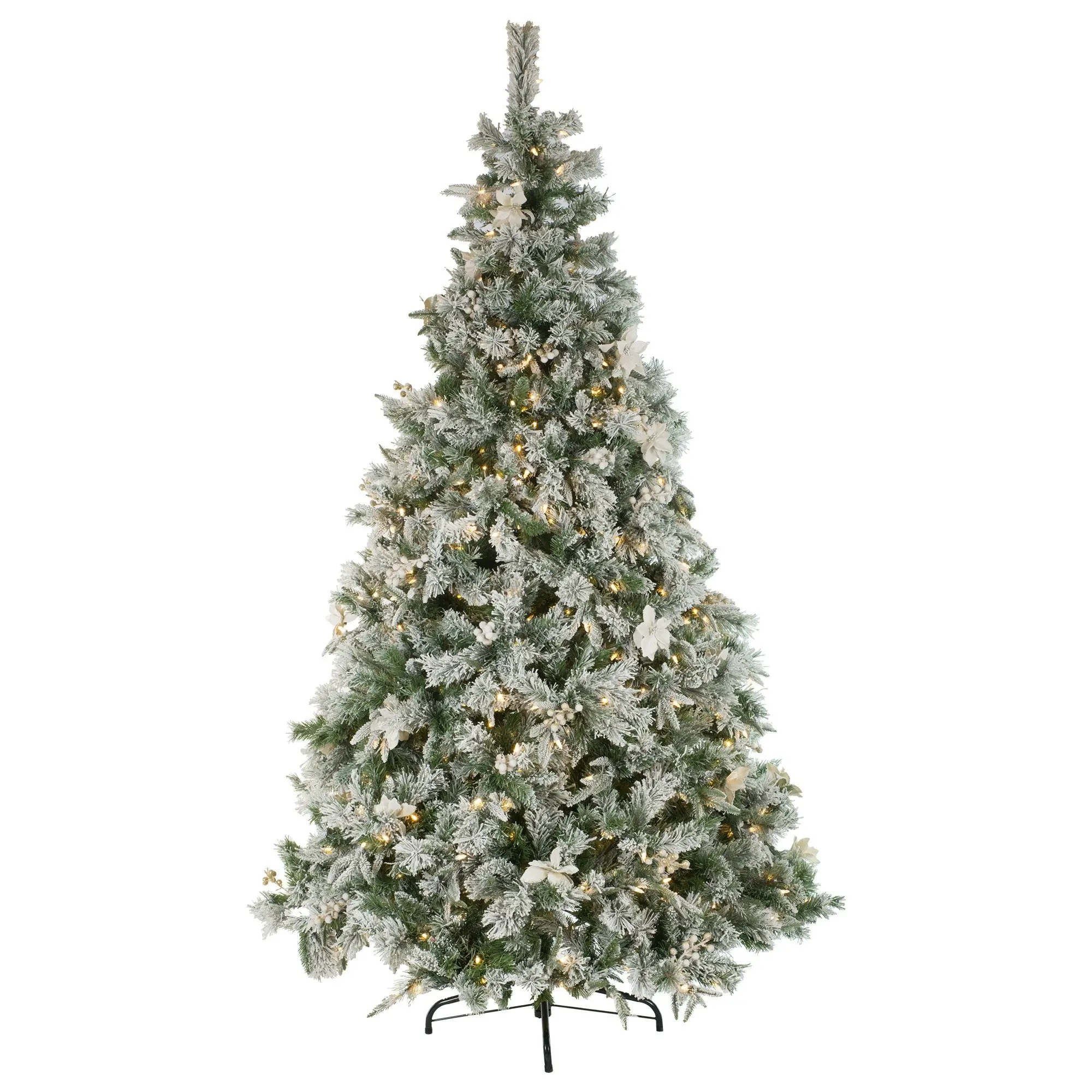 National Tree Company 2.3m Frosted Colonial Prelit Christmas Tree with 1778 Tips