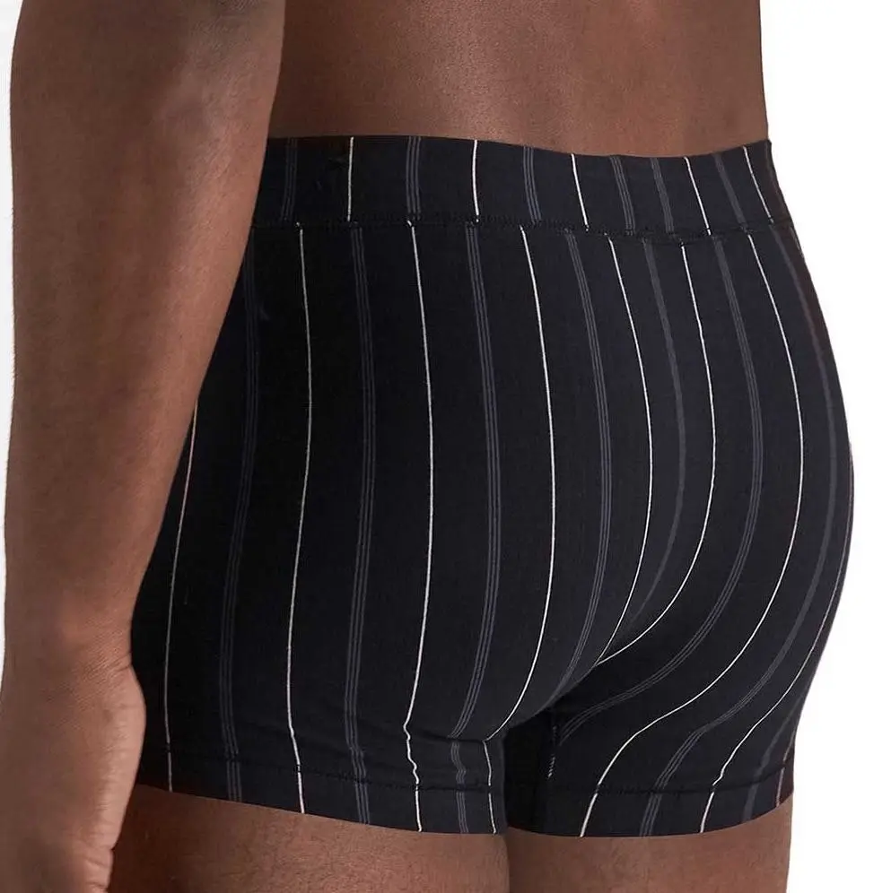 10 x Jockey Mens London Trunks Underwear Striped Black Jocks