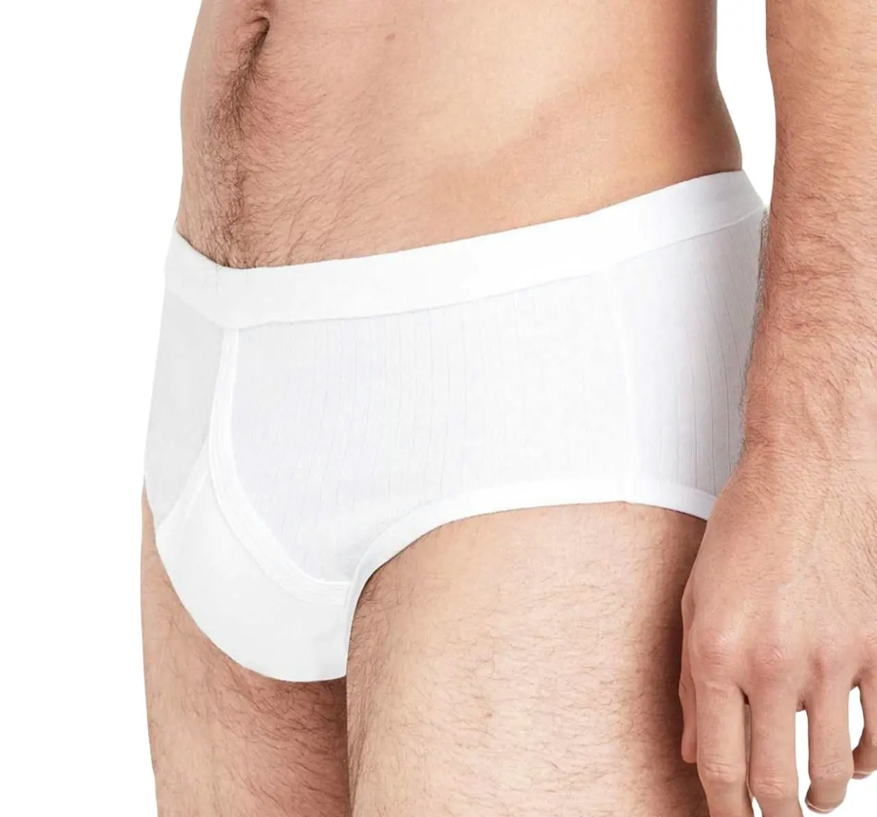 15 X Jockey Mens Y-Front Rib Brief Underwear - White