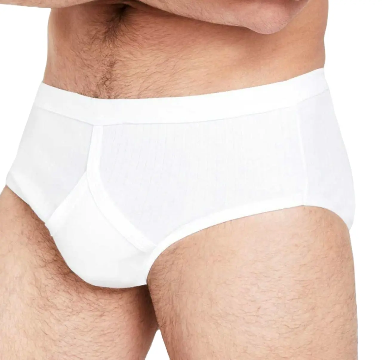 6 x Jockey Mens Y-Front Rib Brief Underwear - White