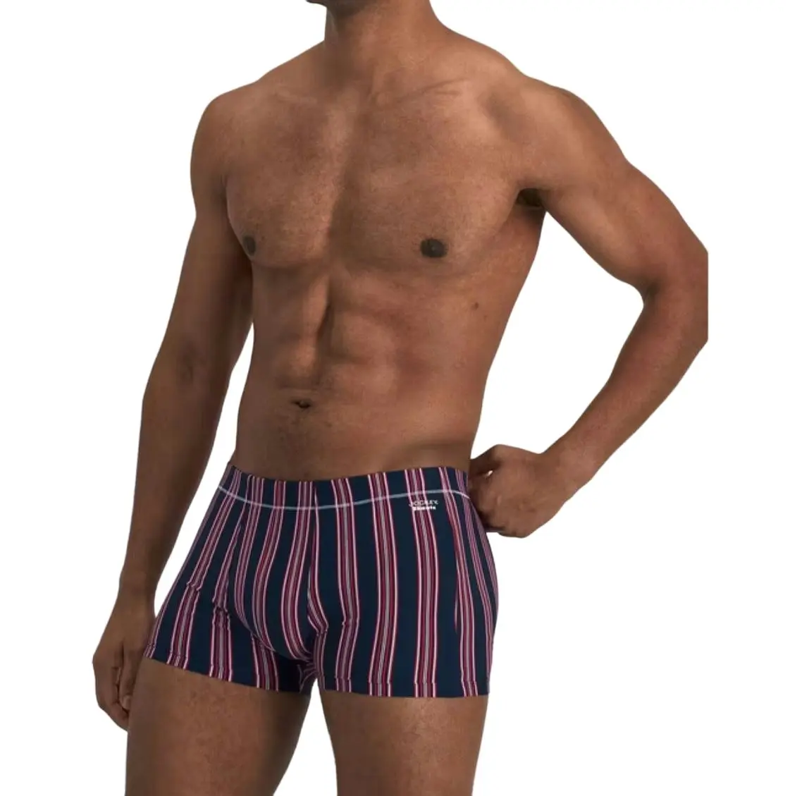 10 x Jockey Mens Skants Trunk Underwear Undies Navy And Red Stripes