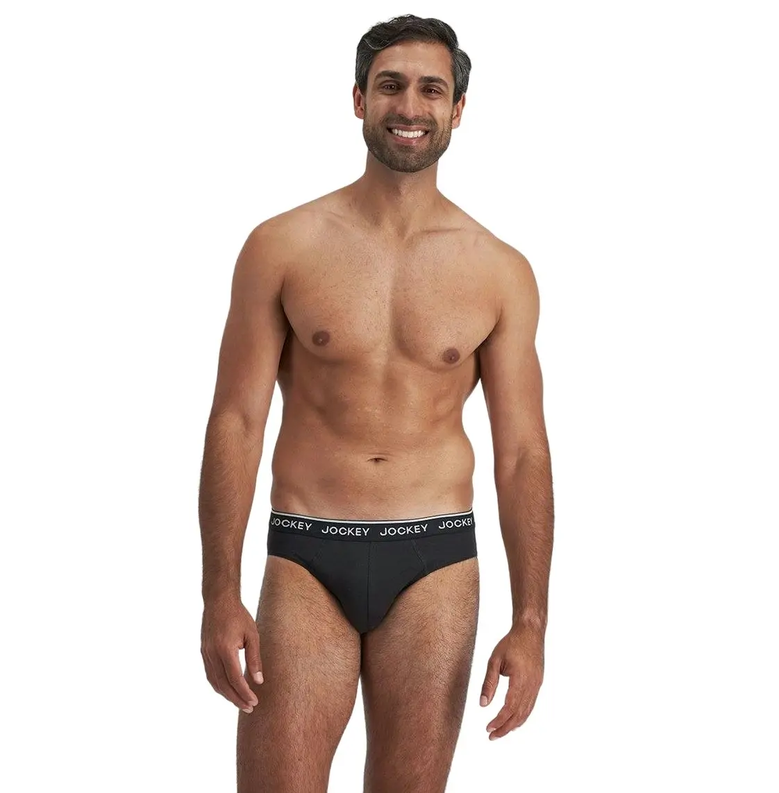 20 X Jockey Elastic Cotton Brief Underwear Black / Grey Undies