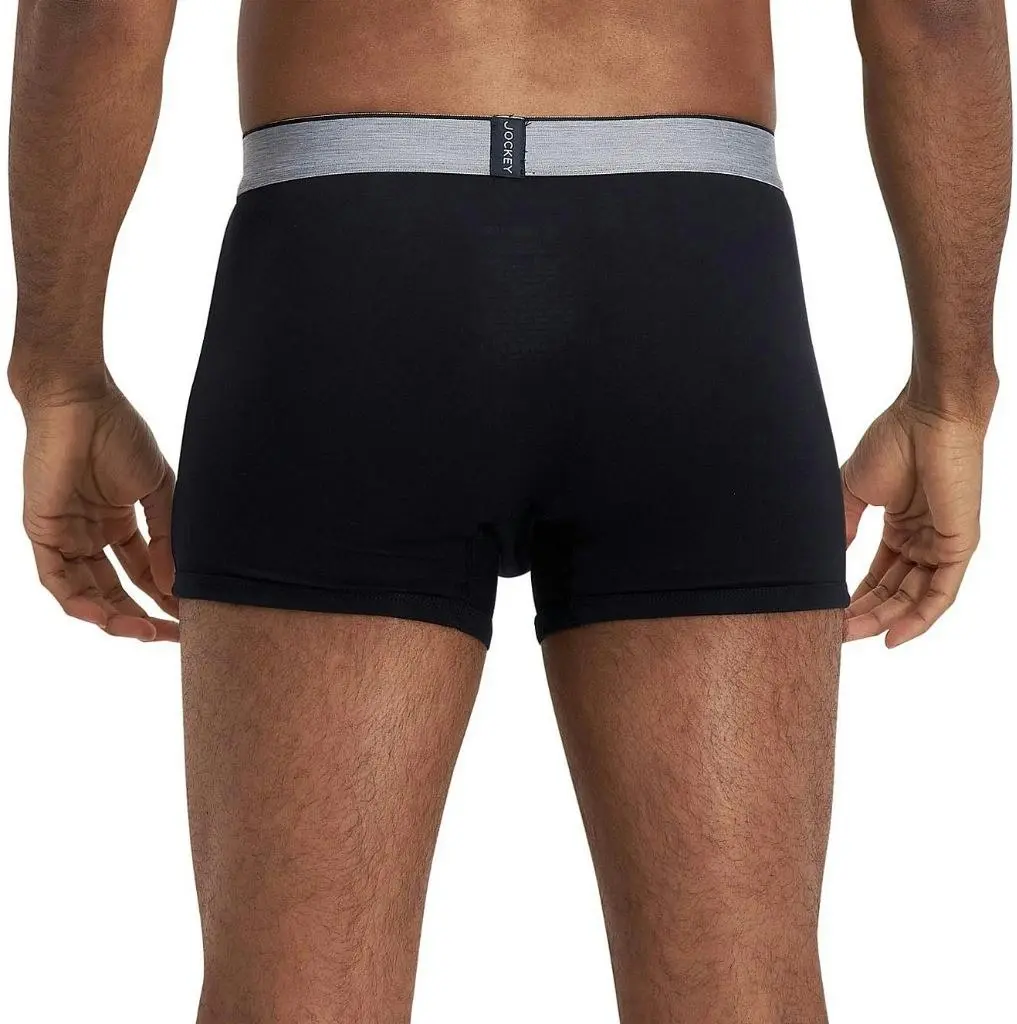 5 x Jockey Super Soft Modal Trunk Underwear Black Undies