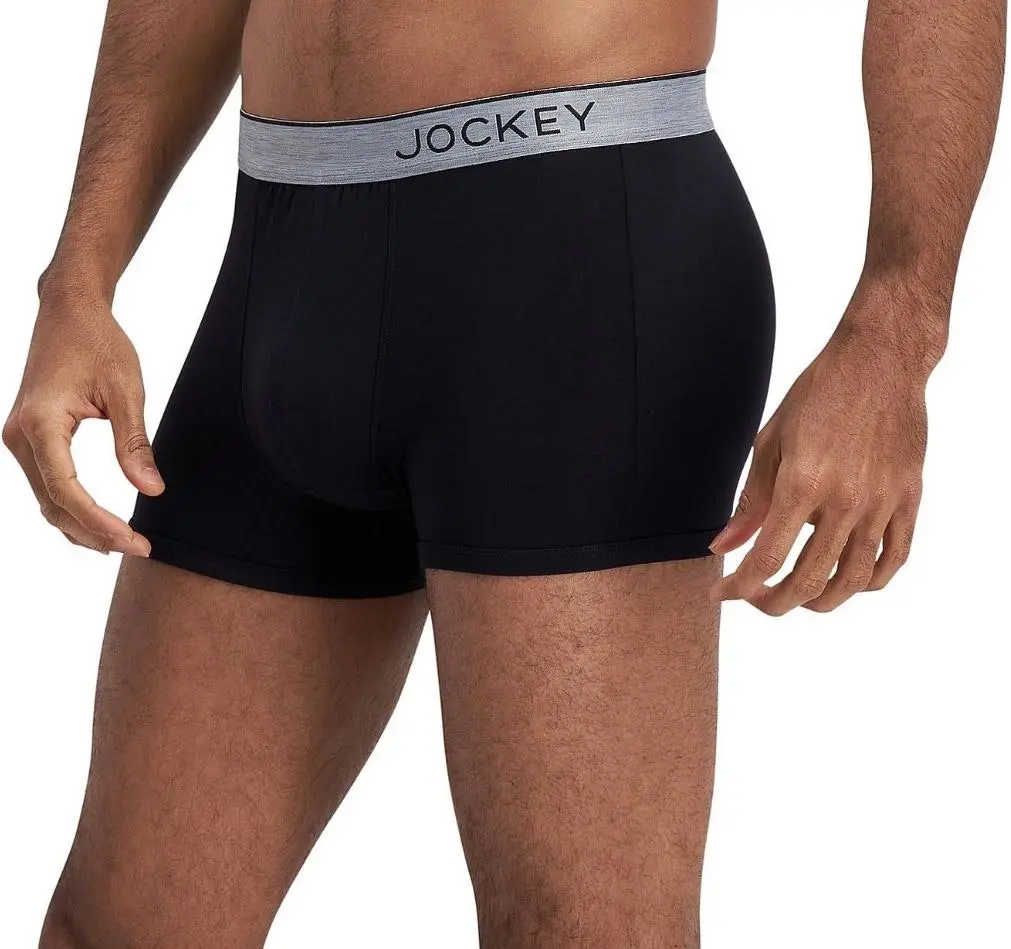 3 x Jockey Super Soft Modal Trunk Underwear Black Undies