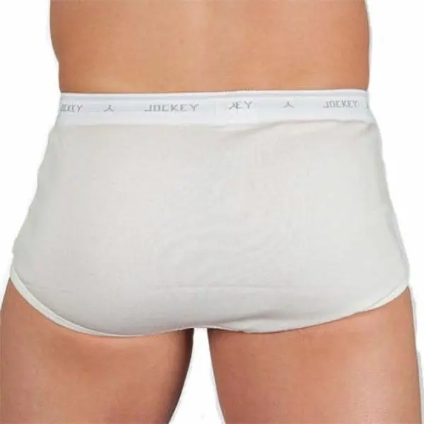 Jockey White Y-Front Mens Underwear Briefs Plus Size Large