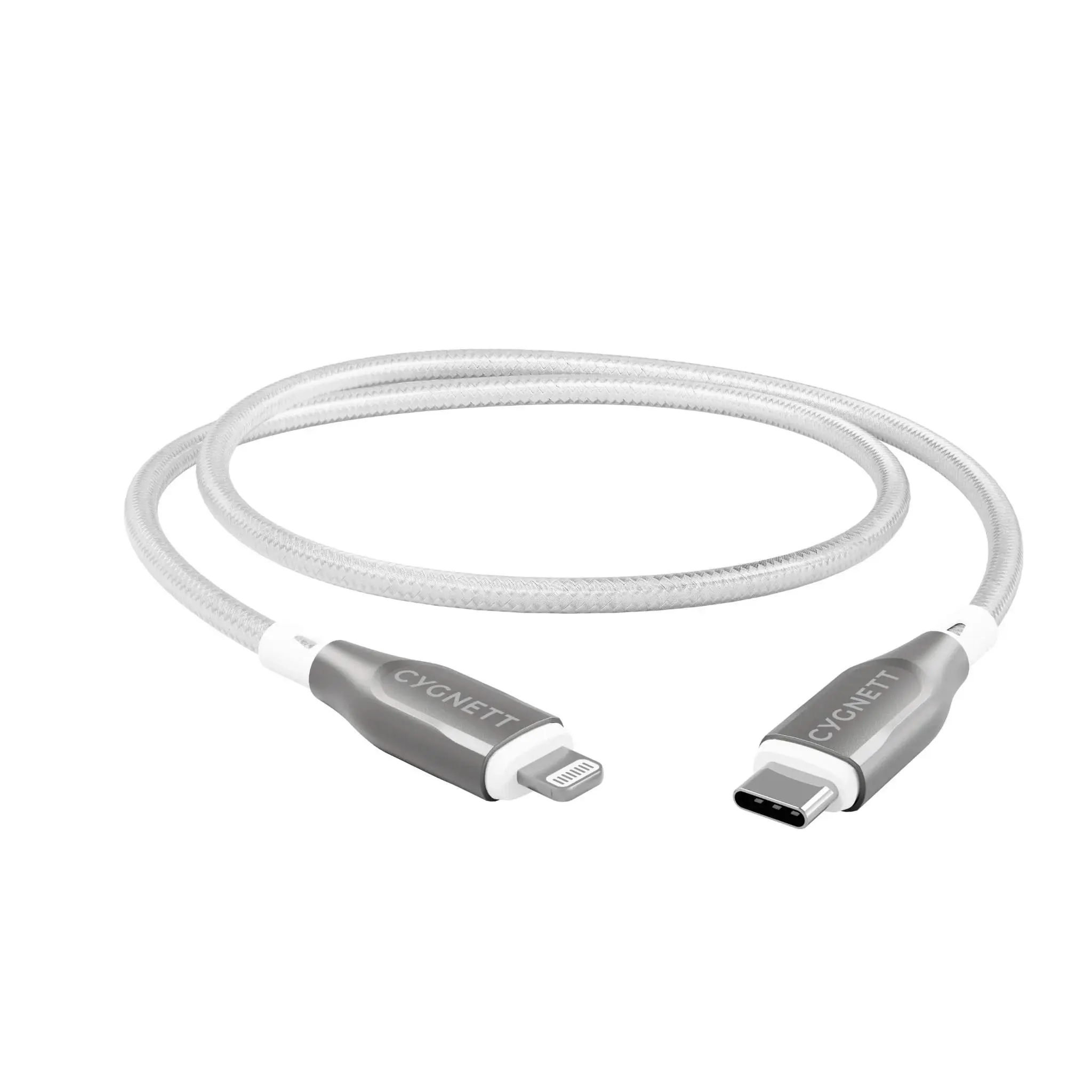 Cygnett Armoured Lightning To Usb-c Cable 1m - White