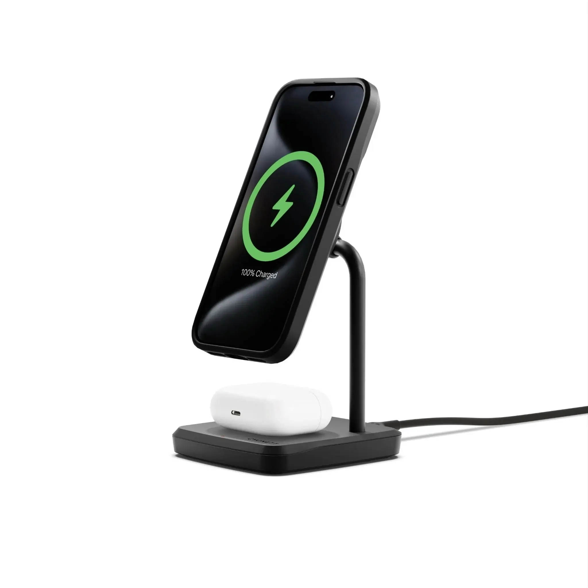 Cygnett Charge Base 2-in-1 Magnetic Wireless Charger - Black