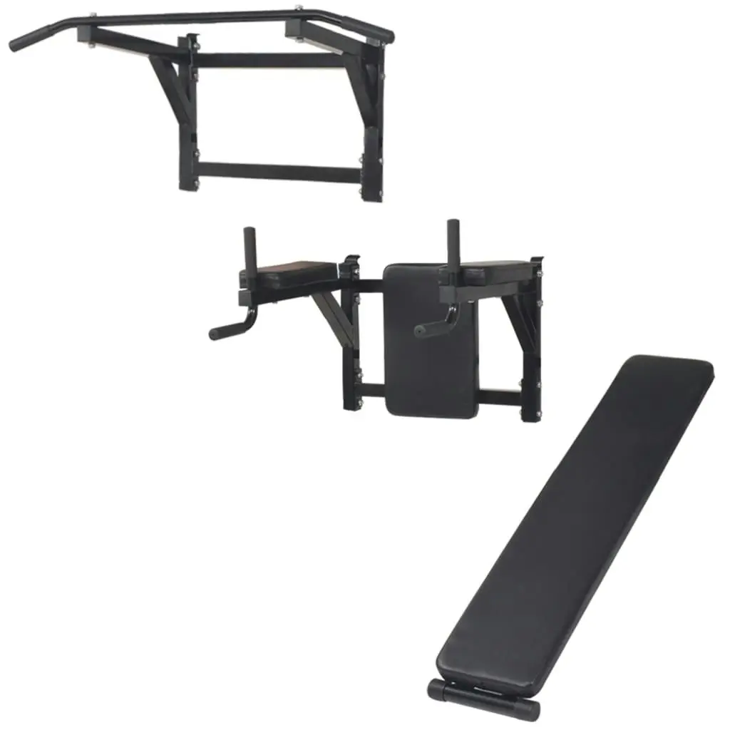 Wall-mounted Multi-functional Fitness Power Tower Black 91367