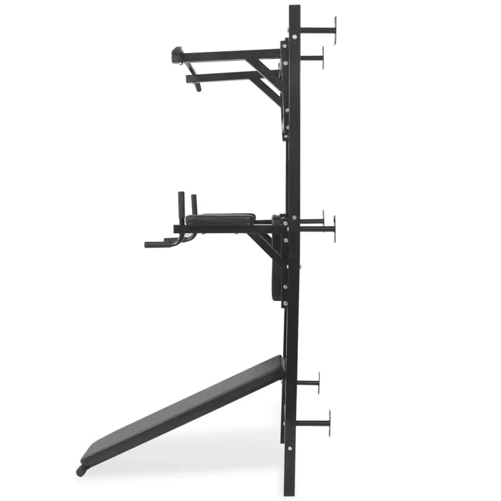 Wall-mounted Multi-functional Fitness Power Tower Black 91367