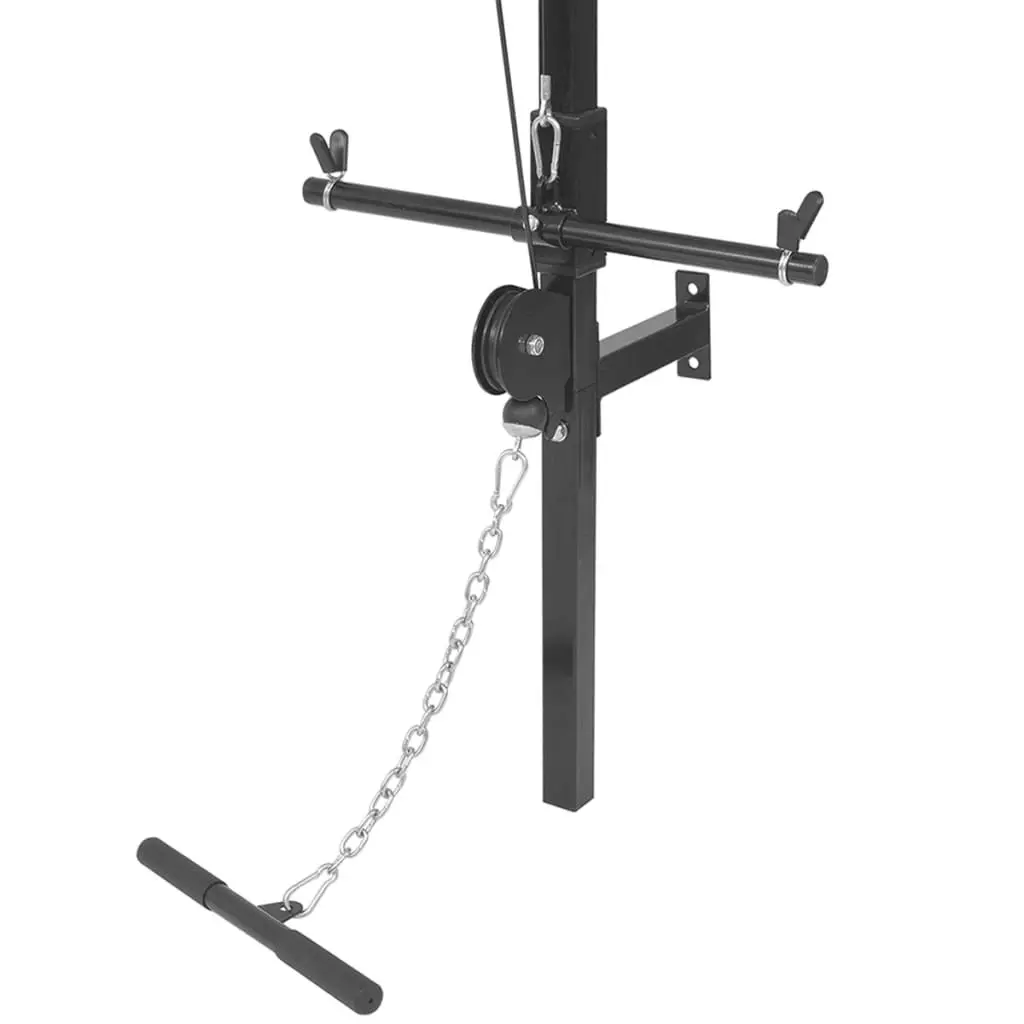 Wall-mounted Power Tower with Barbell and Dumbbell Set 30.5 kg 275358